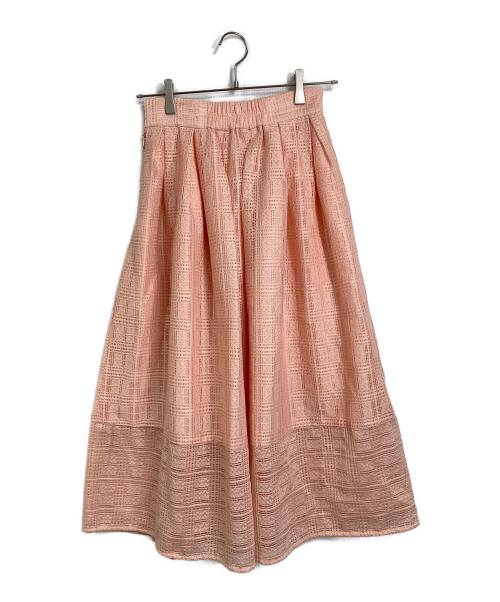 OBLI（オブリ）OBLI (オブリ) カットワークスカート ピンク サイズ:Mの古着・服飾アイテム