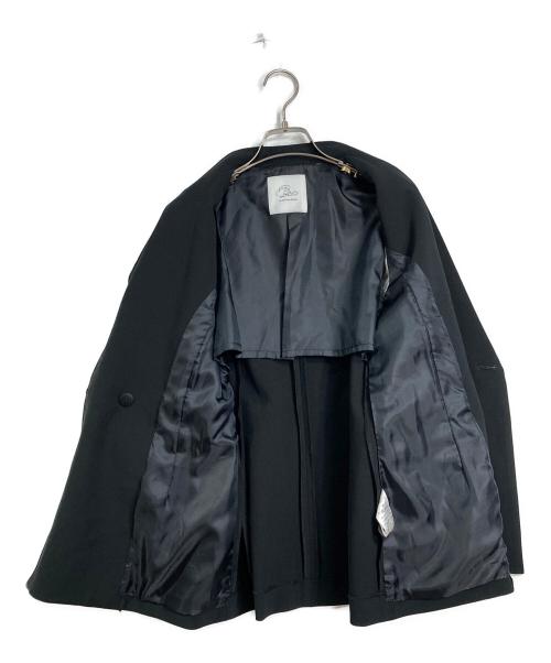 La boutique BonBon（ラブティックボンボン）La boutique BonBon (ラブティックボンボン) メタル釦ダブルジャケット　日本製 ブラック サイズ:FREEの古着・服飾アイテム