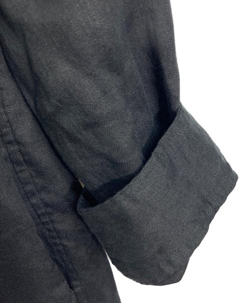 DEUXIEME CLASSE（ドゥーズィエム クラス）DEUXIEME CLASSE (ドゥーズィエム クラス) Linen shirt ジャケット　リネンシャツジャケット　ライトアウター　日本製 ブラック サイズ:実寸参照の古着・服飾アイテム