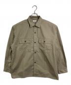 nanamicaナナミカ）の古着「UtilityLightWindShirt  ユーティリティライトウィンドシャツ  長袖シャツ　」｜ベージュ