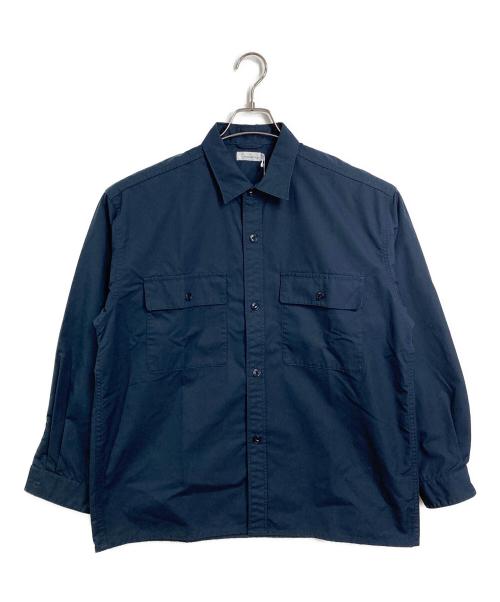 nanamica（ナナミカ）nanamica (ナナミカ) Utility Light Wind Shirt　ユーティリティライトウィンドシャツ　長袖シャツ ネイビー サイズ:S 未使用品の古着・服飾アイテム