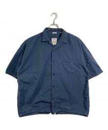 nanamica（ナナミカ）の古着「Open Collar Wind H/S Shirt　オープンカラーウィンドハーフスリーブシャツ　半袖シャツ」｜ネイビー