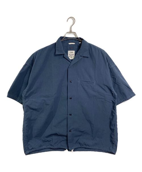 nanamica（ナナミカ）nanamica (ナナミカ) Open Collar Wind H/S Shirt　オープンカラーウィンドハーフスリーブシャツ　半袖シャツ ネイビー サイズ:Sの古着・服飾アイテム