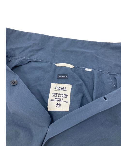 nanamica（ナナミカ）nanamica (ナナミカ) Open Collar Wind H/S Shirt　オープンカラーウィンドハーフスリーブシャツ　半袖シャツ ネイビー サイズ:Sの古着・服飾アイテム
