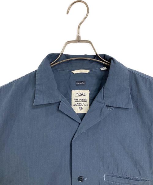 nanamica（ナナミカ）nanamica (ナナミカ) Open Collar Wind H/S Shirt　オープンカラーウィンドハーフスリーブシャツ　半袖シャツ ネイビー サイズ:Sの古着・服飾アイテム