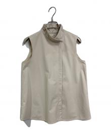 L'Or（ロル）の古着「Asymmetry Collar Shirt L'AUBE BLANC  アシンメトリーカラーシャツローブブラン」｜ベージュ