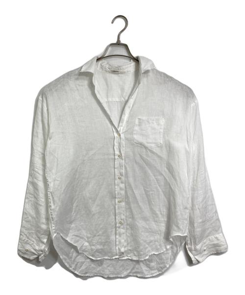 BRILL（ブリル）BRILL (ブリル) リネンスキッパーシャツ　長袖シャツ　麻　日本製 ホワイト サイズ:FREEの古着・服飾アイテム