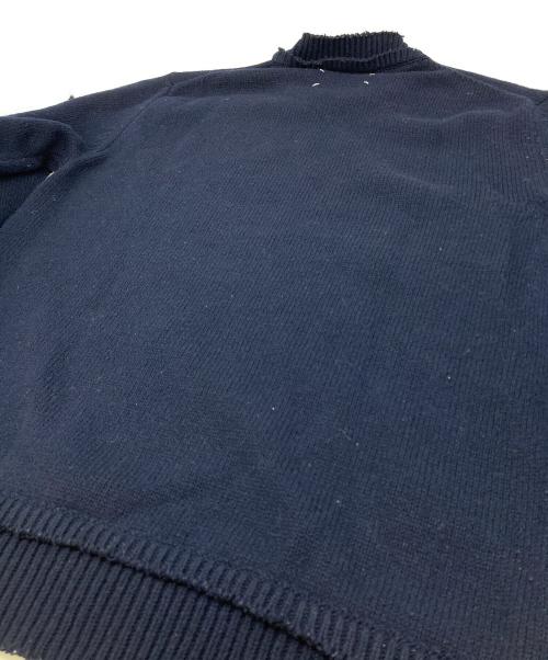 Maison Margiela（メゾンマルジェラ）Maison Margiela (メゾンマルジェラ) エルボーパッチクルーネックニット ネイビー サイズ:Mの古着・服飾アイテム