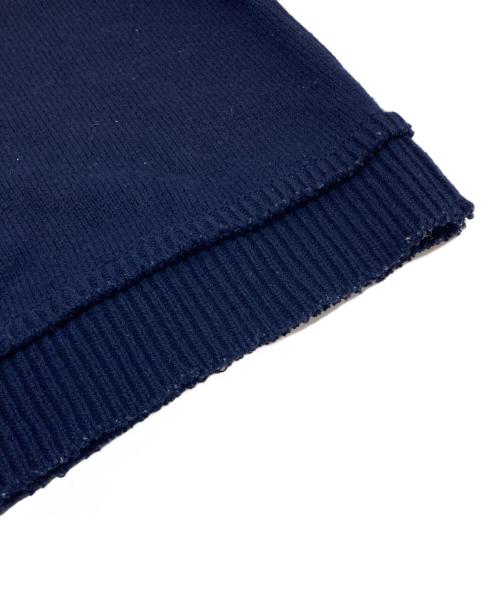 Maison Margiela（メゾンマルジェラ）Maison Margiela (メゾンマルジェラ) エルボーパッチクルーネックニット ネイビー サイズ:Mの古着・服飾アイテム