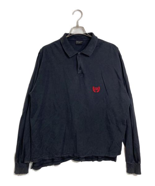 BALENCIAGA（バレンシアガ）BALENCIAGA (バレンシアガ) Laurel Destroyed Polo Shirt 25SS ユニセックス ブラック サイズ:XXSの古着・服飾アイテム