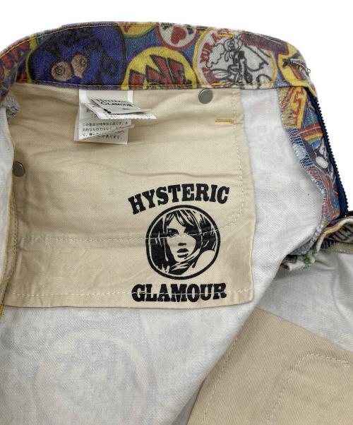 Hysteric Glamour（ヒステリックグラマー）Hysteric Glamour (ヒステリックグラマー) WAPPEN REMIX柄 ローライズミニスカート マルチカラー サイズ:W26の古着・服飾アイテム