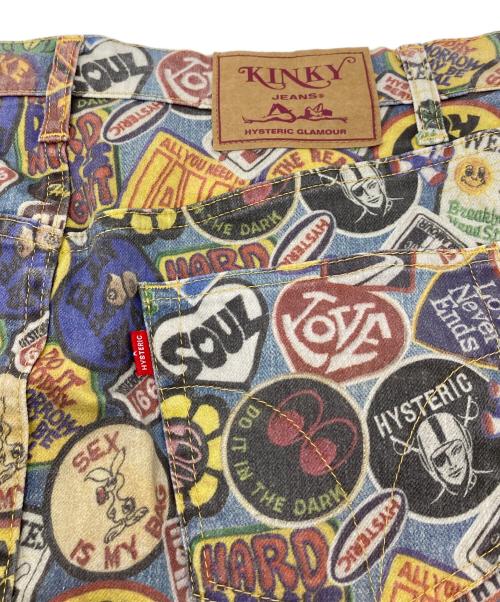 Hysteric Glamour（ヒステリックグラマー）Hysteric Glamour (ヒステリックグラマー) WAPPEN REMIX柄 ローライズミニスカート マルチカラー サイズ:W26の古着・服飾アイテム
