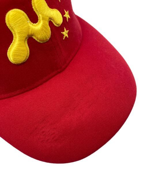 MOWALOLA（モワローラ）MOWALOLA (モワローラ) Mowalola Red 'Chi' Cap レッド サイズ:実寸参照の古着・服飾アイテム