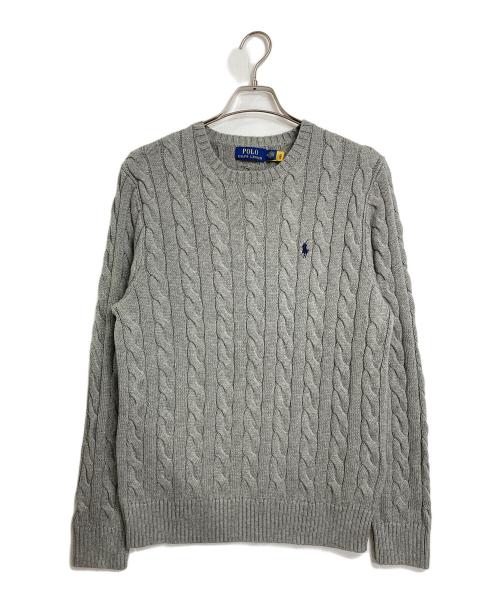 POLO RALPH LAUREN（ポロ・ラルフローレン）POLO RALPH LAUREN (ポロ・ラルフローレン) ケーブルニット グレー サイズ:Mの古着・服飾アイテム