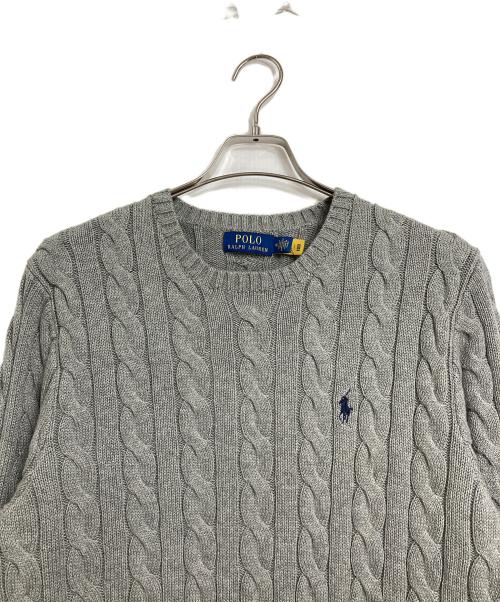 POLO RALPH LAUREN（ポロ・ラルフローレン）POLO RALPH LAUREN (ポロ・ラルフローレン) ケーブルニット グレー サイズ:Mの古着・服飾アイテム