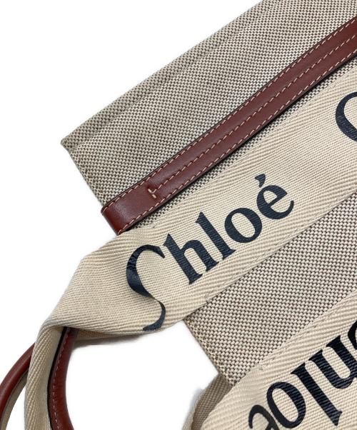 Chloe（クロエ）Chloe (クロエ) ウッディスモールトートバッグ　ショルダーバッグ　2WAYバッグ ベージュ サイズ:実寸参照の古着・服飾アイテム