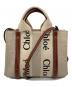 Chloe（クロエ）の古着「ウッディスモールトートバッグ　ショルダーバッグ　2WAYバッグ」｜ベージュ