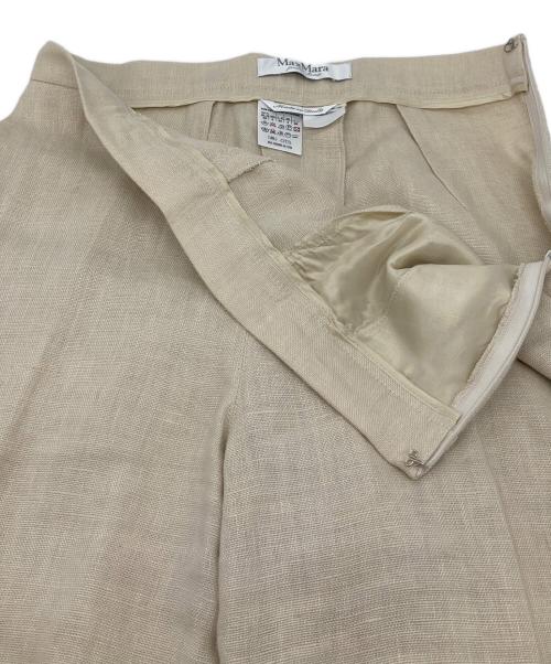 MaxMara（マックスマーラ）MaxMara (マックスマーラ) リネンパンツ 麻パンツ　リネン100％ ベージュ サイズ:36の古着・服飾アイテム
