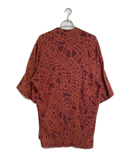 Vivienne Westwood（ヴィヴィアンウエストウッド）Vivienne Westwood (ヴィヴィアンウエストウッド) RANDOM LINE ORB ビッグTシャツ オレンジ サイズ:FREEの古着・服飾アイテム