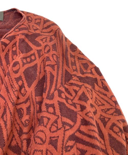 Vivienne Westwood（ヴィヴィアンウエストウッド）Vivienne Westwood (ヴィヴィアンウエストウッド) RANDOM LINE ORB ビッグTシャツ オレンジ サイズ:FREEの古着・服飾アイテム