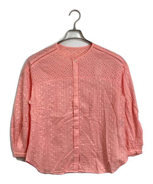 KUMIKYOKU（クミキョク）KUMIKYOKU (クミキョク) エンブロイダリーレース ブラウス ピンク サイズ:2 未使用品の古着・服飾アイテム