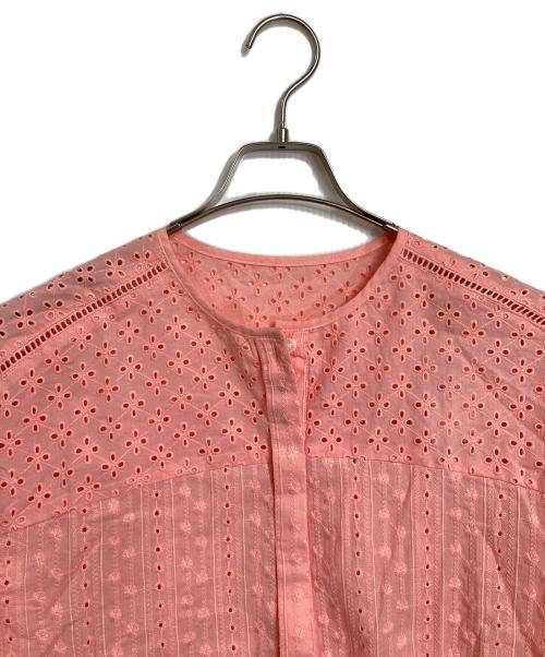 KUMIKYOKU（クミキョク）KUMIKYOKU (クミキョク) エンブロイダリーレース ブラウス ピンク サイズ:2 未使用品の古着・服飾アイテム
