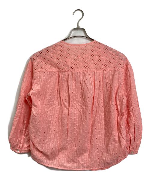 KUMIKYOKU（クミキョク）KUMIKYOKU (クミキョク) エンブロイダリーレース ブラウス ピンク サイズ:2 未使用品の古着・服飾アイテム