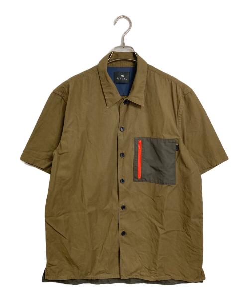 PS Paul Smith（ＰＳポールスミス）PS Paul Smith (ＰＳポールスミス) 半袖シャツ カーキ サイズ:XLの古着・服飾アイテム