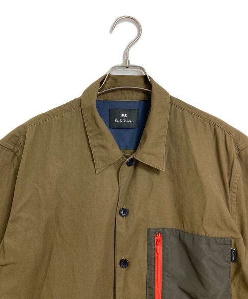 PS Paul Smith（ＰＳポールスミス）PS Paul Smith (ＰＳポールスミス) 半袖シャツ カーキ サイズ:XLの古着・服飾アイテム