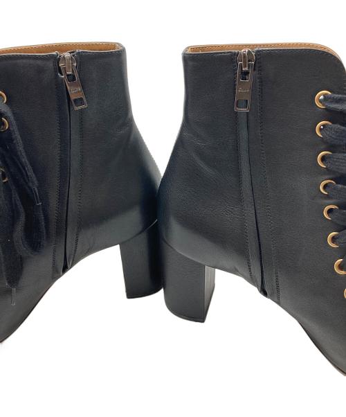 Chloe（クロエ）Chloe (クロエ) レースアップブーツ　イタリア製 ブラック サイズ:38の古着・服飾アイテム
