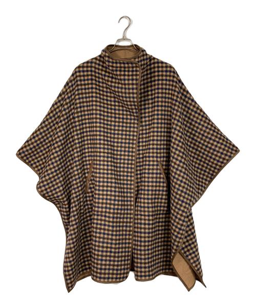 Ameri（アメリ）AMERI (アメリ) REVERSIBLE COLOR PONCHO ポンチョコート ブラウン サイズ:FREEの古着・服飾アイテム