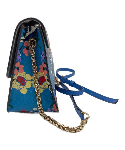 FURLA（フルラ）FURLA (フルラ) Metropolis Bird Print Bag  メトロポリスバードプリントバッグ　ショルダーバッグ ブルー サイズ:実寸参照の古着・服飾アイテム