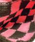 中古・古着 MARNI KIDS (マルニ キッズ) DIAMOND CROCHET  ダイヤモンドクロッシェ　ハンドバッグ　ニットバッグ　ミニバッグ ブラウン×ピンク サイズ:実寸参照：10000円
