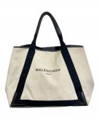 BALENCIAGAバレンシアガ）の古着「カバスM トートバッグ　旅行 トラベル タウンユース」｜ホワイト×ブラック