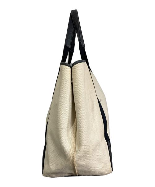 BALENCIAGA（バレンシアガ）BALENCIAGA (バレンシアガ) カバスM トートバッグ　旅行 トラベル タウンユース ホワイト×ブラック サイズ:実寸参照の古着・服飾アイテム