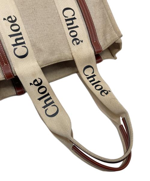 Chloe（クロエ）Chloe (クロエ) ウッディトートバッグ ミディアム ベージュ サイズ:実寸参照の古着・服飾アイテム