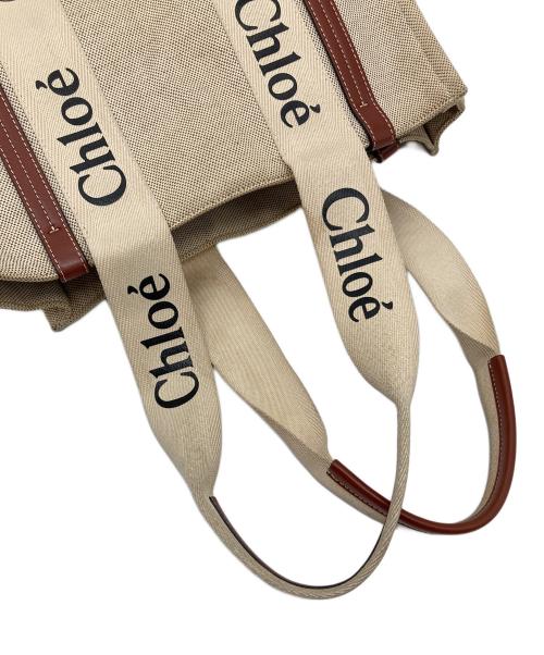 Chloe（クロエ）Chloe (クロエ) ウッディトートバッグ ミディアム ベージュ サイズ:実寸参照の古着・服飾アイテム