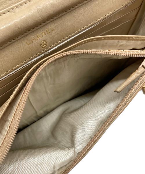 CHANEL（シャネル）CHANEL (シャネル) キャビアスキン チェーンウォレット バッグ　ミニバッグ　ショルダーバッグ　セレモニー ベージュ サイズ:実寸参照の古着・服飾アイテム