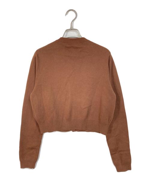 CABAN（キャバン）CABaN (キャバン) コットンカシミヤ クルーネックカーディガン ブラウン サイズ:XSの古着・服飾アイテム