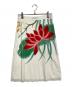 VIVIENNE TAM（ヴィヴィアンタム）の古着「LOTUS PRINT SKIRT  ロータスプリントスカート　花柄　25AW」｜アイボリー