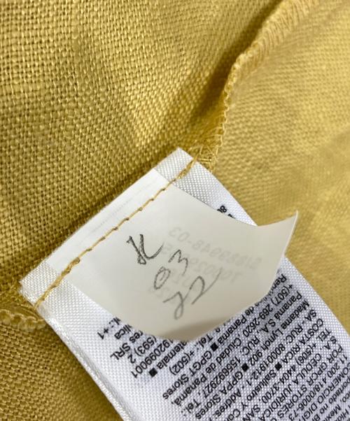 BANANA REPUBLIC（バナナリパブリック）BANANA REPUBLIC (バナナリパブリック) リネン コルセット ボタンダウン ドレス イエロー サイズ:2の古着・服飾アイテム