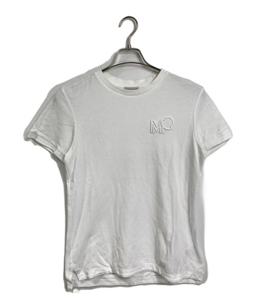 MONCLER（モンクレール）MONCLER (モンクレール) ロゴ刺繍Tシャツ　半袖カットソー　Tシャツ　Tee ホワイト サイズ: Sの古着・服飾アイテム