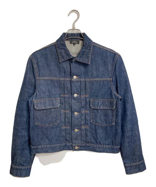 A.P.C.（アーペーセー）A.P.C. (アーペーセー) 2ndタイプ デニムジャケット　アウター　ライトアウター　日本製 インディゴ サイズ:Sの古着・服飾アイテム
