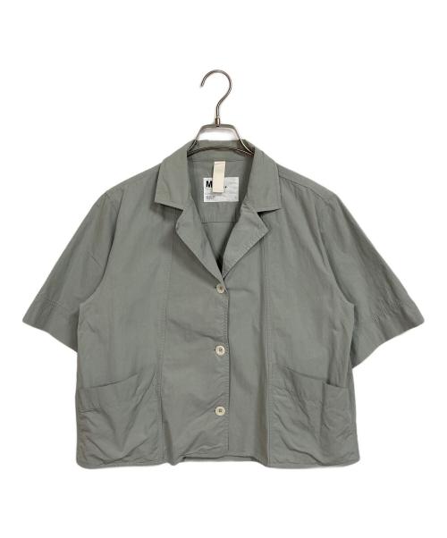 MHL（エムエイチエル）MHL (エムエイチエル) WASHED COTTON SHIRTING  ウォッシュドコットンシャーティング  半袖シャツ　シャツジャケット　日本製 グリーン サイズ:1の古着・服飾アイテム
