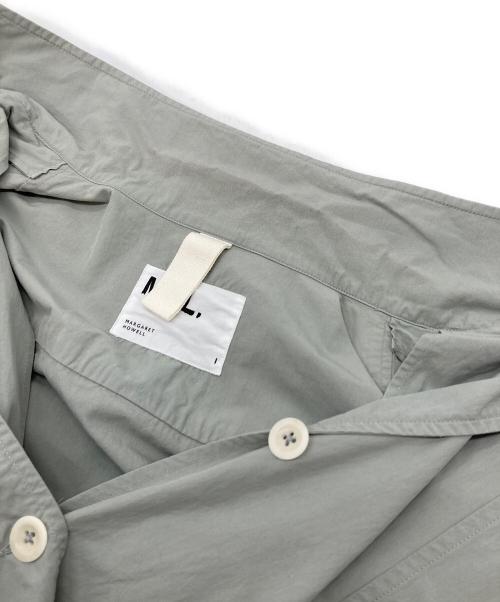MHL（エムエイチエル）MHL (エムエイチエル) WASHED COTTON SHIRTING  ウォッシュドコットンシャーティング  半袖シャツ　シャツジャケット　日本製 グリーン サイズ:1の古着・服飾アイテム