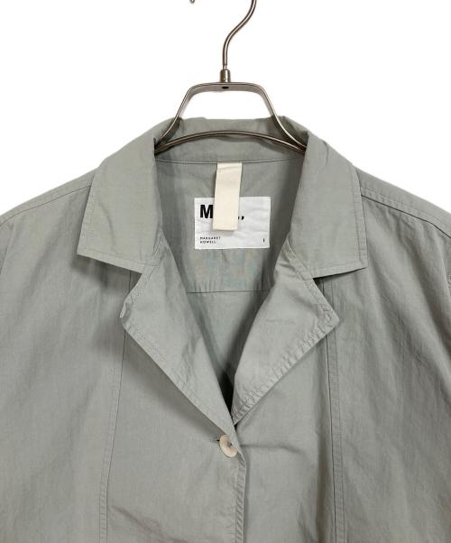 MHL（エムエイチエル）MHL (エムエイチエル) WASHED COTTON SHIRTING  ウォッシュドコットンシャーティング  半袖シャツ　シャツジャケット　日本製 グリーン サイズ:1の古着・服飾アイテム