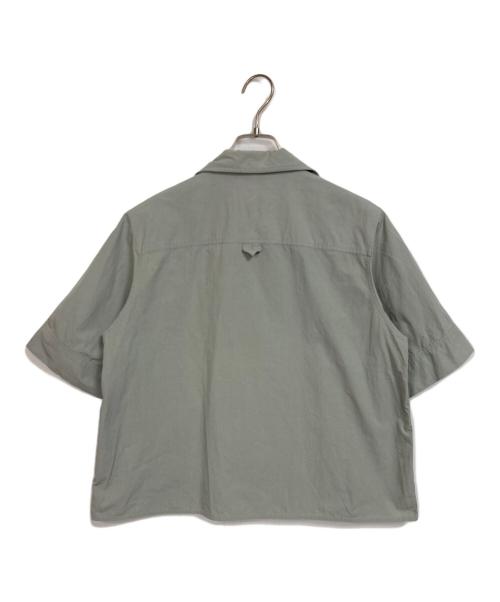 MHL（エムエイチエル）MHL (エムエイチエル) WASHED COTTON SHIRTING  ウォッシュドコットンシャーティング  半袖シャツ　シャツジャケット　日本製 グリーン サイズ:1の古着・服飾アイテム