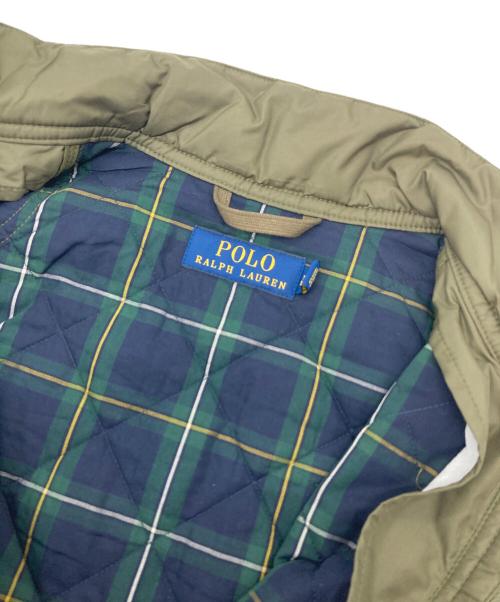 POLO RALPH LAUREN（ポロ・ラルフローレン）POLO RALPH LAUREN (ポロ・ラルフローレン) キルティングベスト　中綿ベスト　アウター　ライトアウター　 カーキ サイズ:Sの古着・服飾アイテム