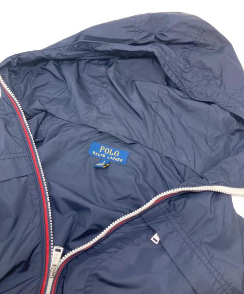 POLO RALPH LAUREN（ポロ・ラルフローレン）POLO RALPH LAUREN (ポロ・ラルフローレン) ナイロンフーデッドジャケット　ナイロンパーカー　アウター　ライトアウター ネイビー サイズ:Lの古着・服飾アイテム