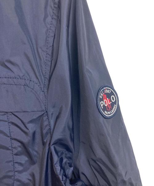 POLO RALPH LAUREN（ポロ・ラルフローレン）POLO RALPH LAUREN (ポロ・ラルフローレン) ナイロンフーデッドジャケット　ナイロンパーカー　アウター　ライトアウター ネイビー サイズ:Lの古着・服飾アイテム